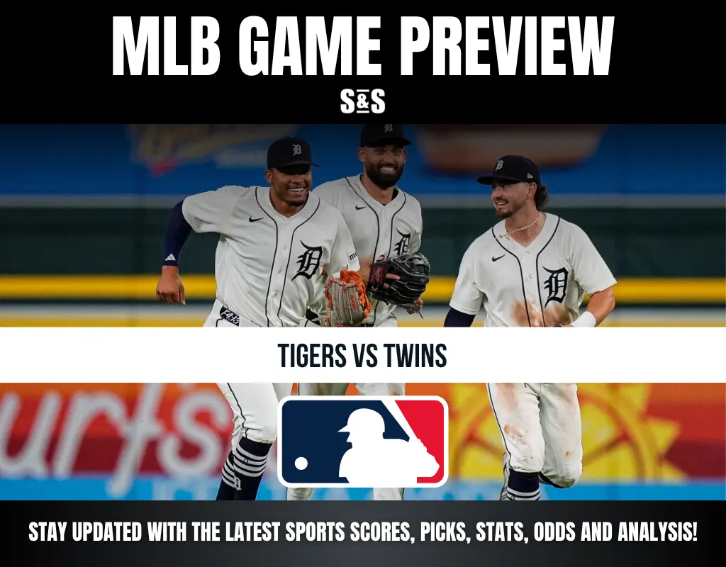 MLB game preview for Tigers vs Twins, featuring players from the Detroit Tigers.
