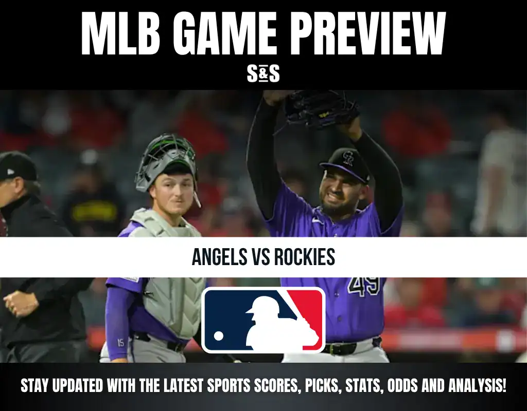 MLB game preview featuring Angels vs Rockies, with a focus on sports updates and analysis.