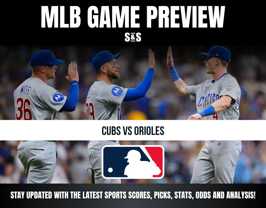 MLB Game Preview featuring players from the Chicago Cubs and Baltimore Orioles.