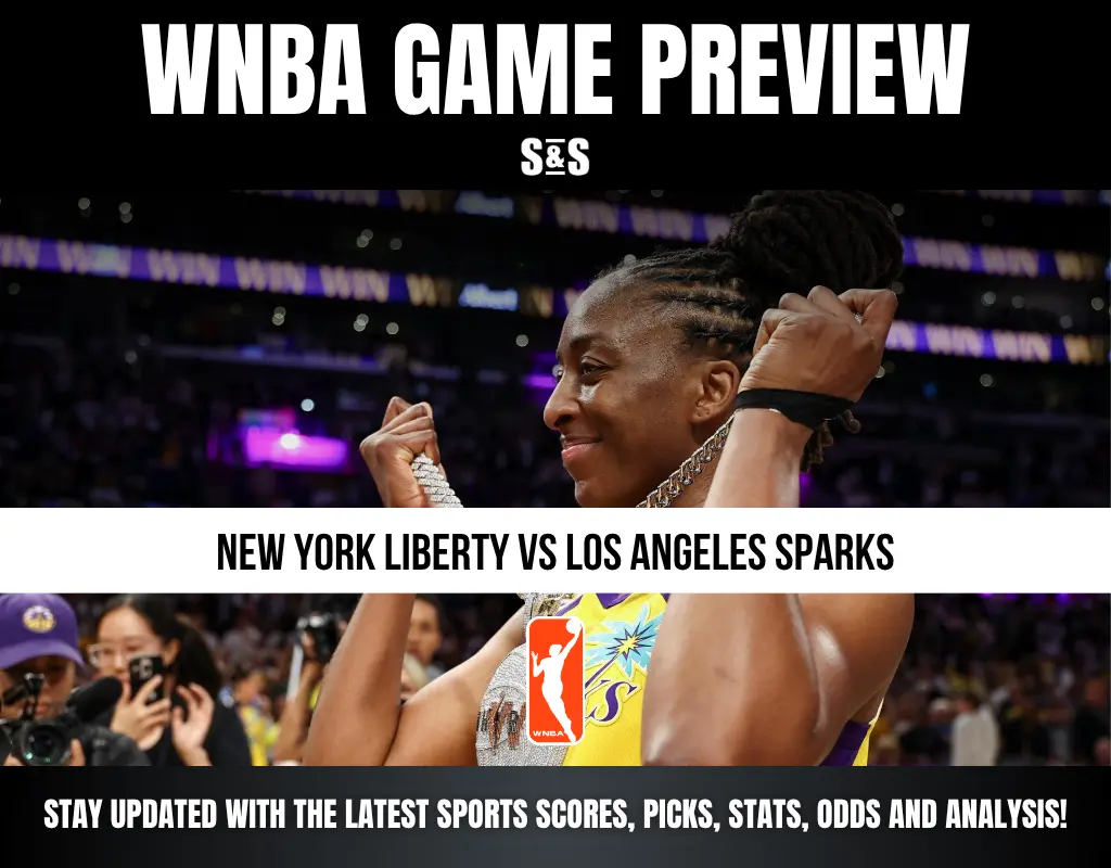 WNBA Game Preview featuring a matchup between the New York Liberty and the Los Angeles Sparks.