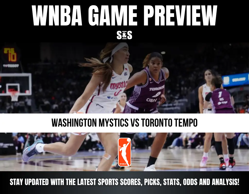 WNBA GAME PREVIEW featuring a matchup between the Washington Mystics and Toronto Tempo, with a focus on sports scores, picks, stats, odds, and analysis.
