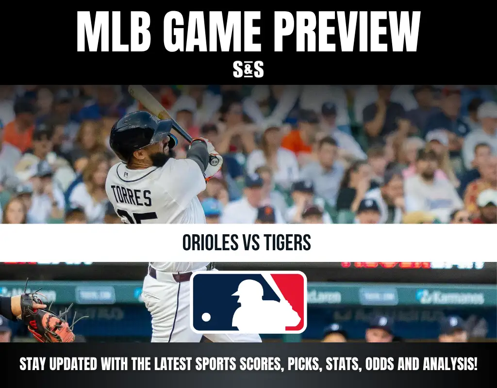 Baseball player Torres batting during an Orioles vs Tigers MLB game with a crowd in the background.