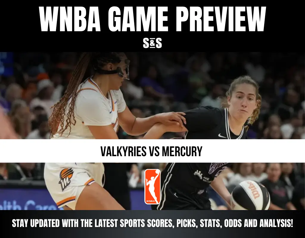 WNBA Game Preview: Valkyries vs Mercury. Stay updated with the latest sports scores, picks, stats, odds and analysis!