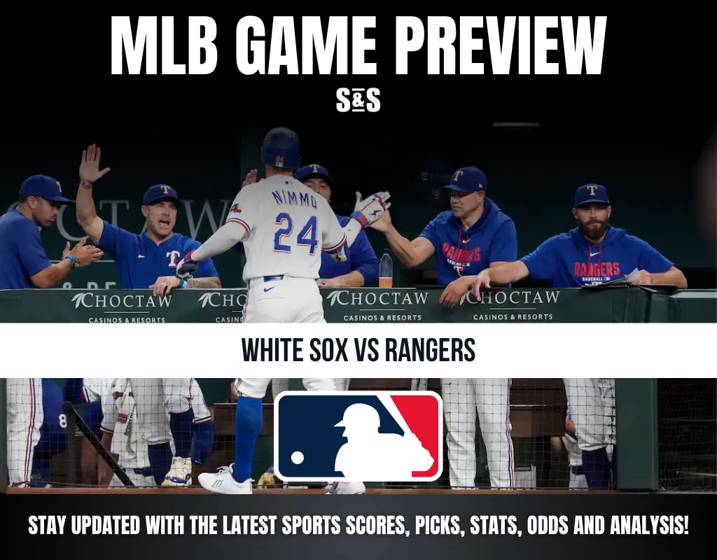 MLB game preview featuring the White Sox vs. Rangers, with a focus on sports scores, picks, stats, and analysis.