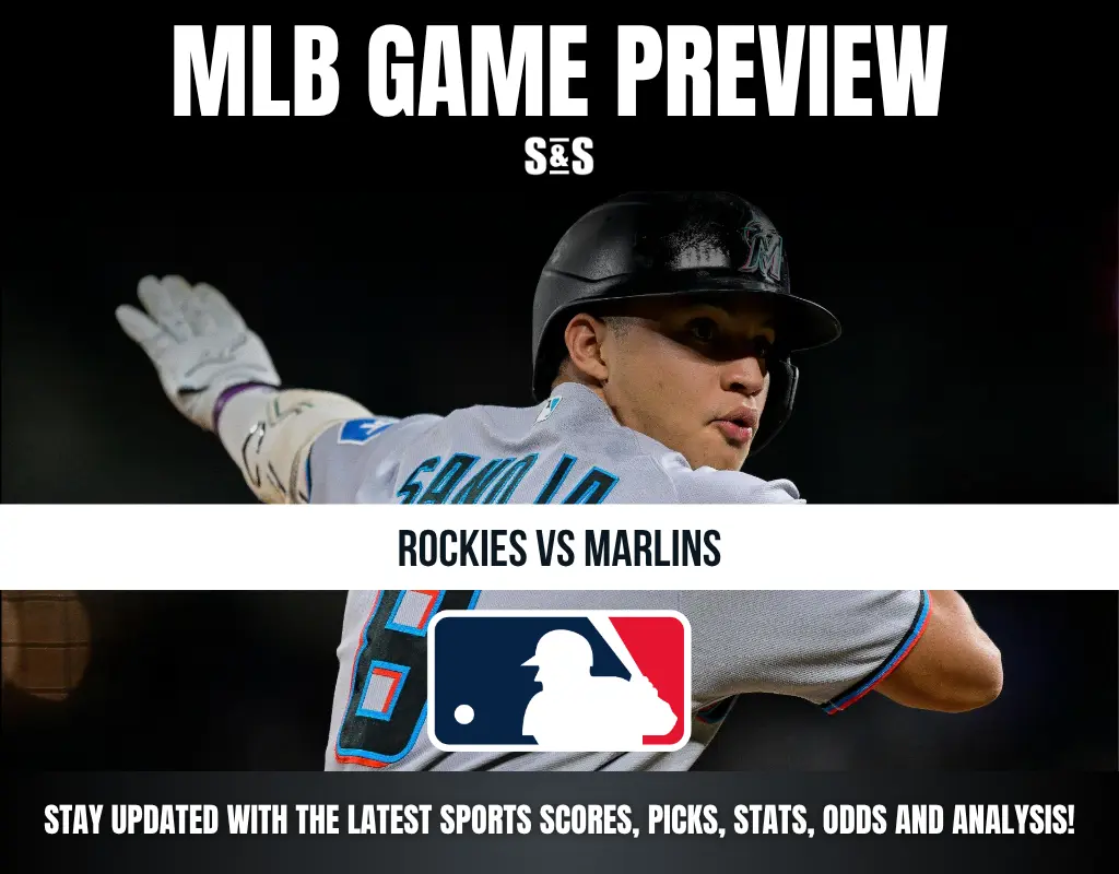 MLB Game Preview featuring Rockies vs Marlins, with a focus on updates for sports scores, picks, stats, odds, and analysis.