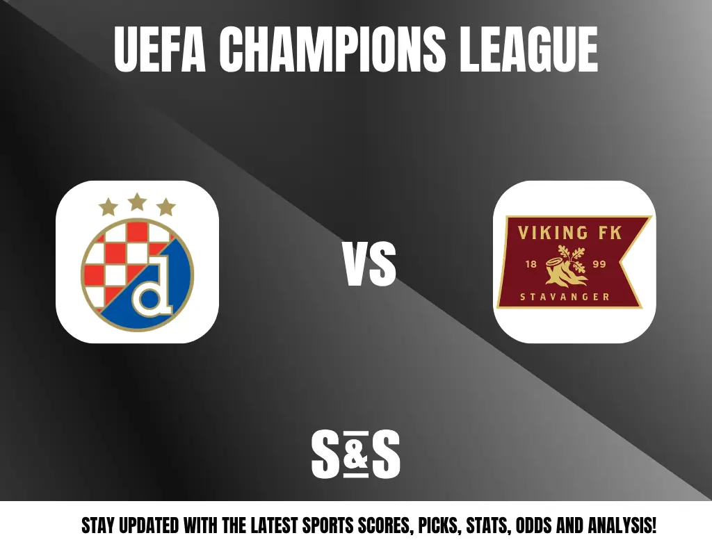 UEFA Champions League match between Dinamo Zagreb and Viking FK.