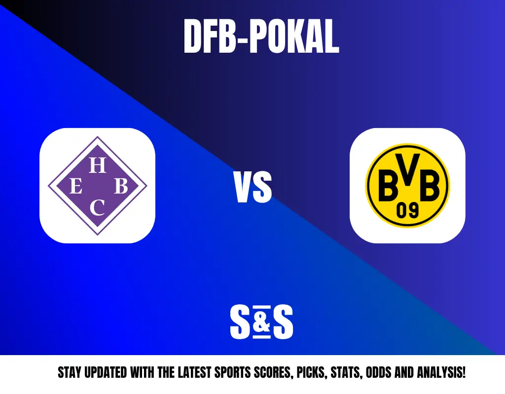 DFB-Pokal match preview featuring Erzgebirge Aue (EHC) vs Borussia Dortmund (BVB 09) with sports score updates and analysis.